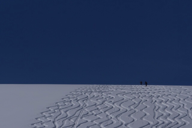 Traces sur le glacier : Graphisme des traces