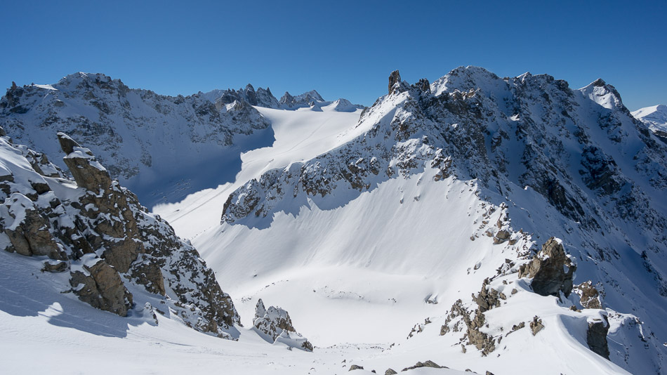 Glacier d'Orny : Aiguilles Dorées, d'Argentière, Chardonnet...