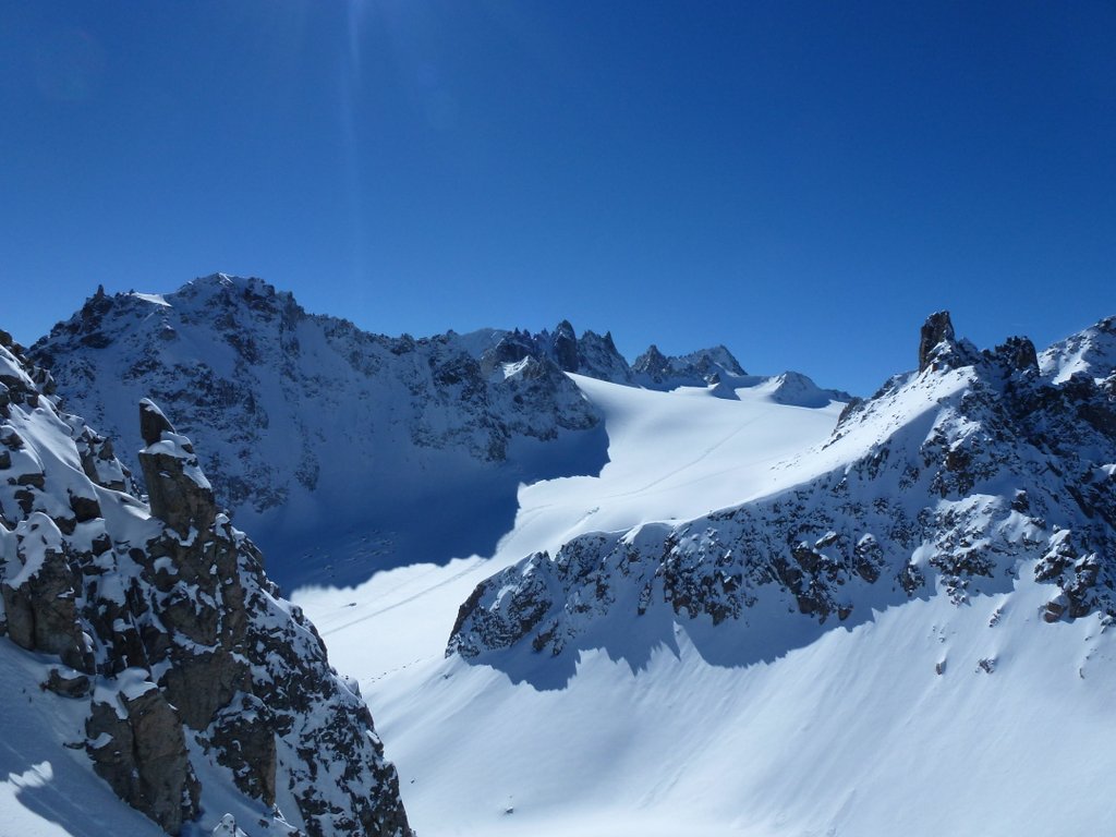 Aig. d'Arpette : Glacier d'Orny et Portalet