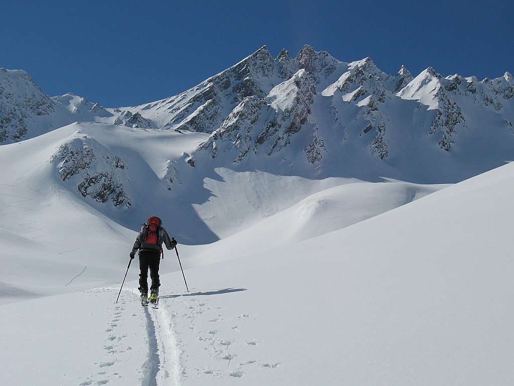 Aig des Angroniettes : Le Grand Golliat tracé par 2 personnes
