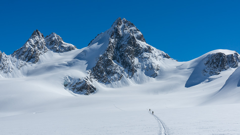 Glacier du Mont-Collon : devant l'Evèque et sa mitre