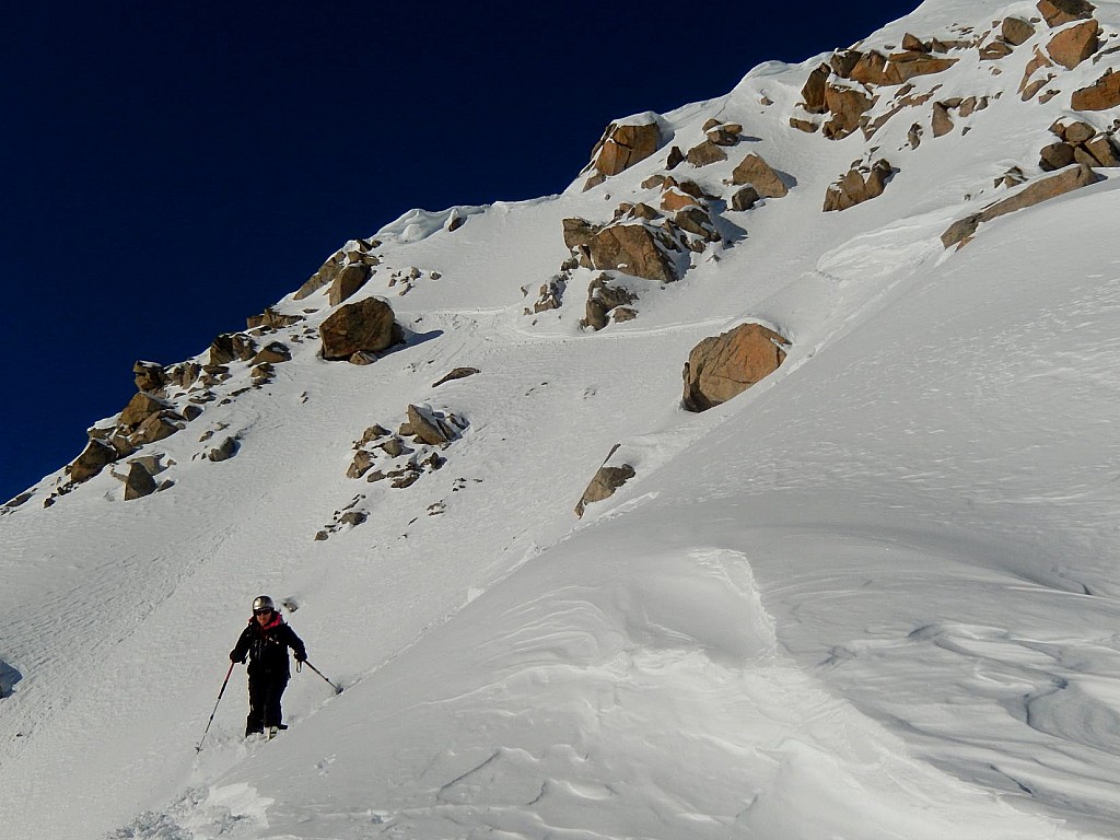 Autour du Trient : Pour accéder au glacier d'Arpette, passage en face E de la Pointe d'Orny
