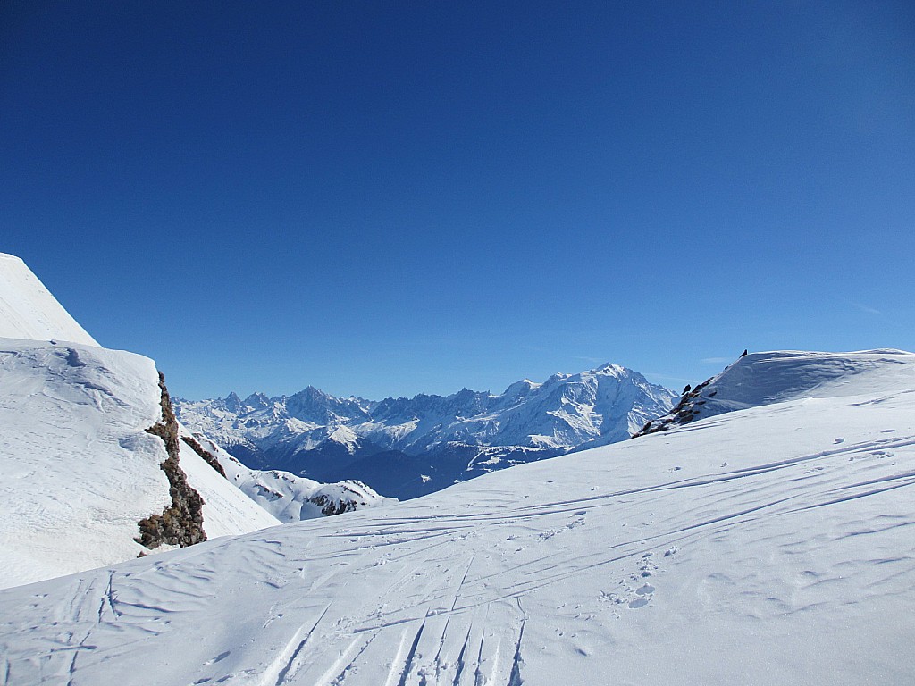 Le Monte Bianco : On est surveillé de loin par le grand blanc