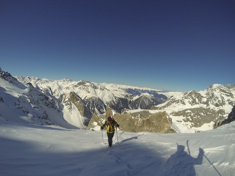 arrivée au col : belle ambiance