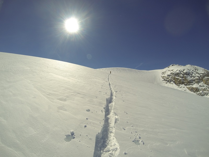 traversée du glacier : sous le soleil