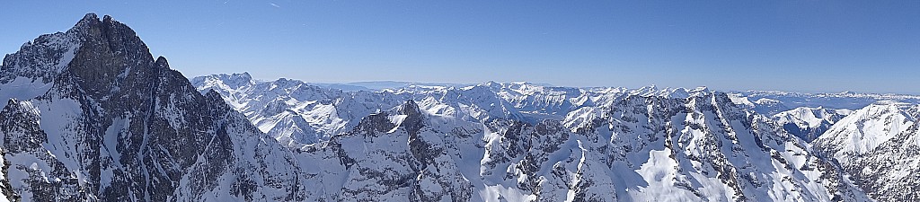 Pointe Maximin : Panorama depuis le sommet