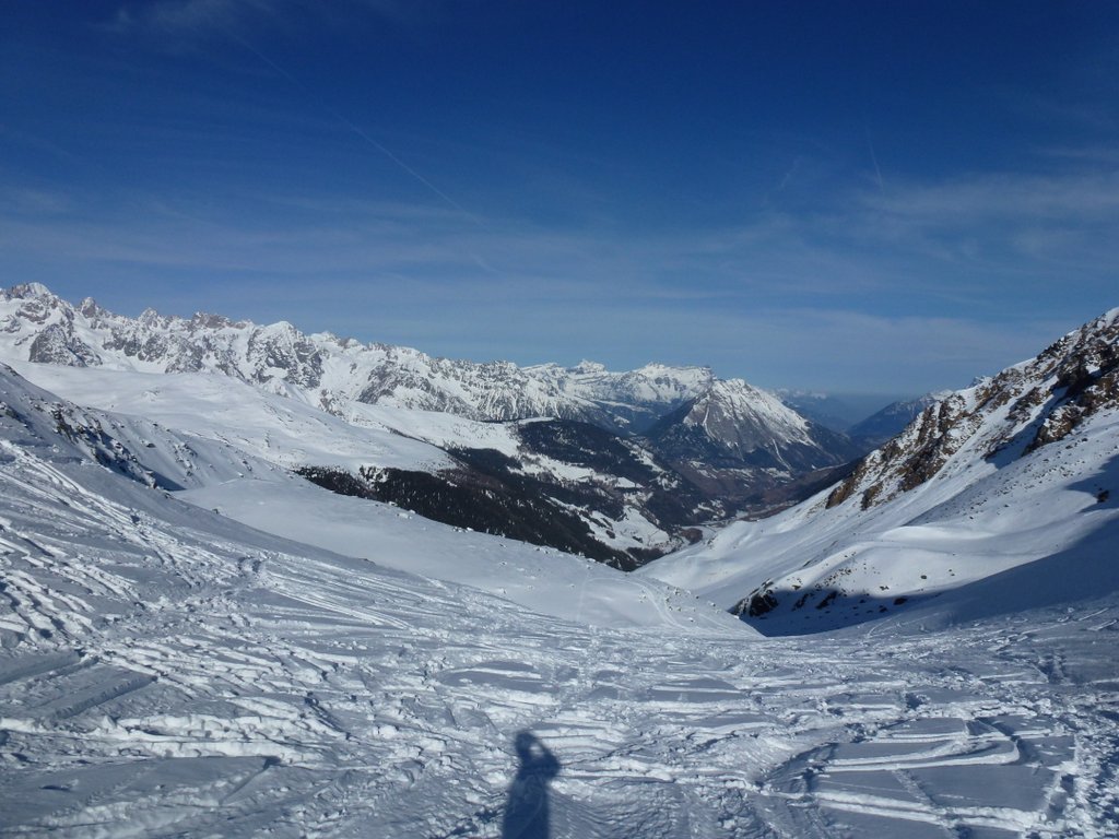 Combe de Challand : Un vrai chantier après une semaine de beau, mais pas un chat aujourd'hui