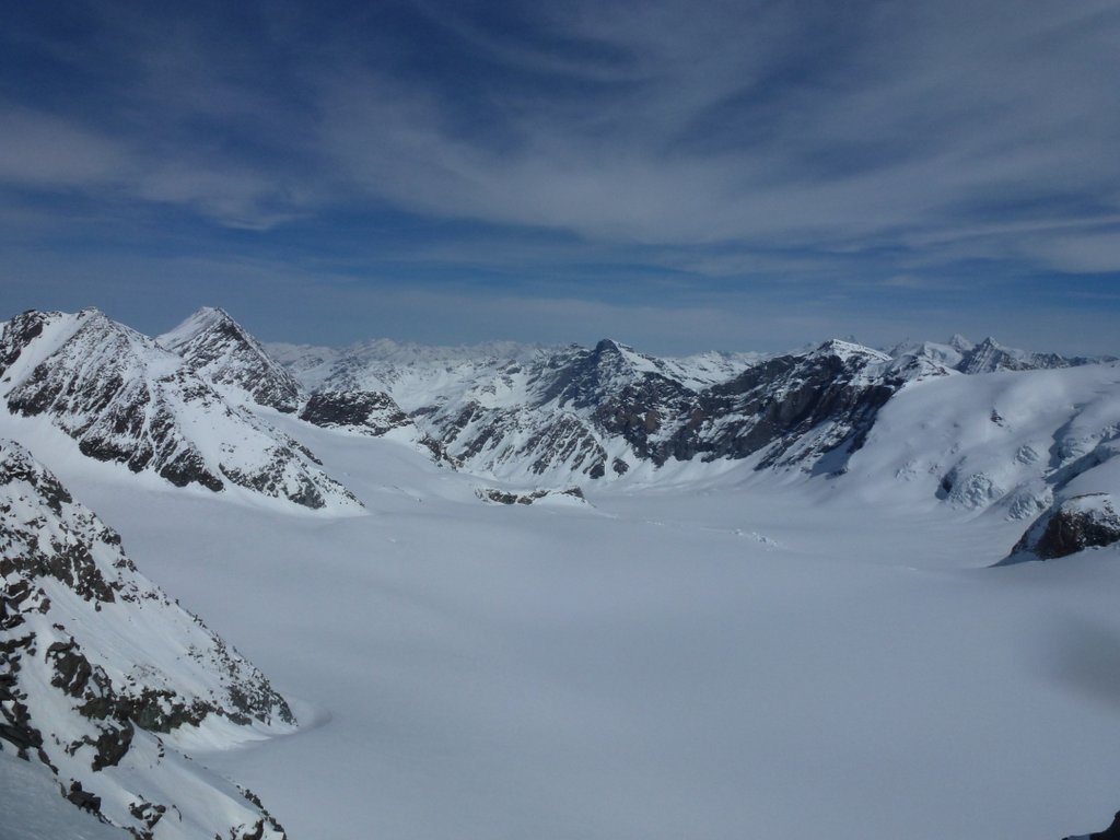 Glacier de Corbassière : Plateau des Maisons Blanches et glacier de Corbassière