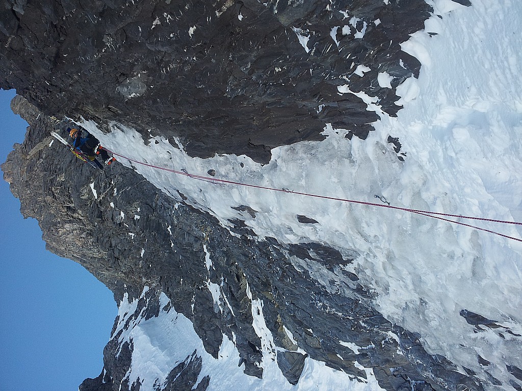 Ressaut : Passage du ressaut en glace