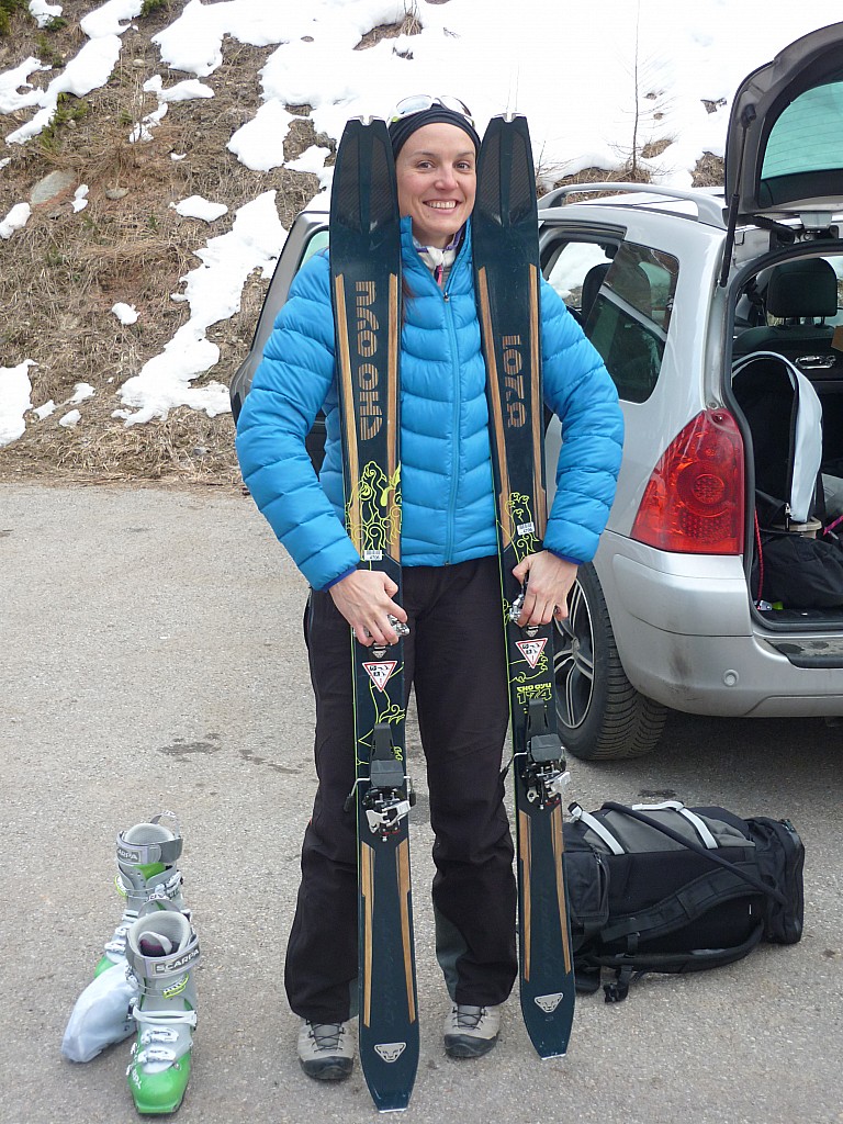 test ski : Merci à Magalie pour le prêt des skis. Ca en a réjouit plus d'un(e) !!!
