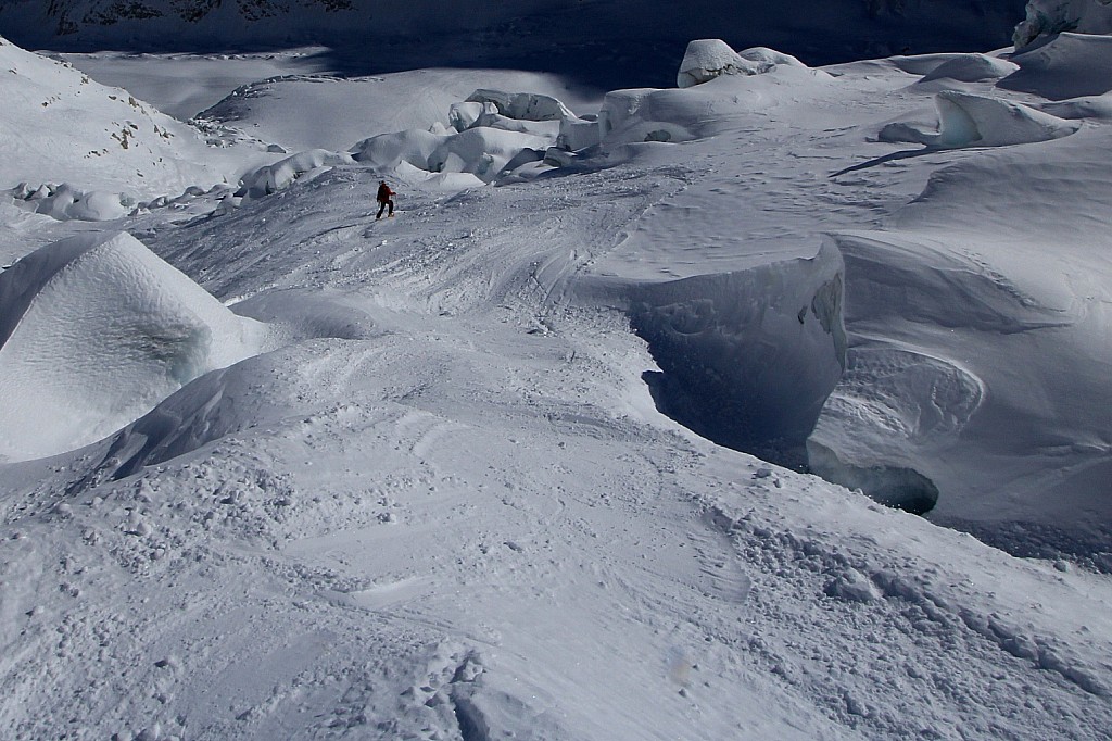 Vallée blanche : Et zou on skie entre les séracs