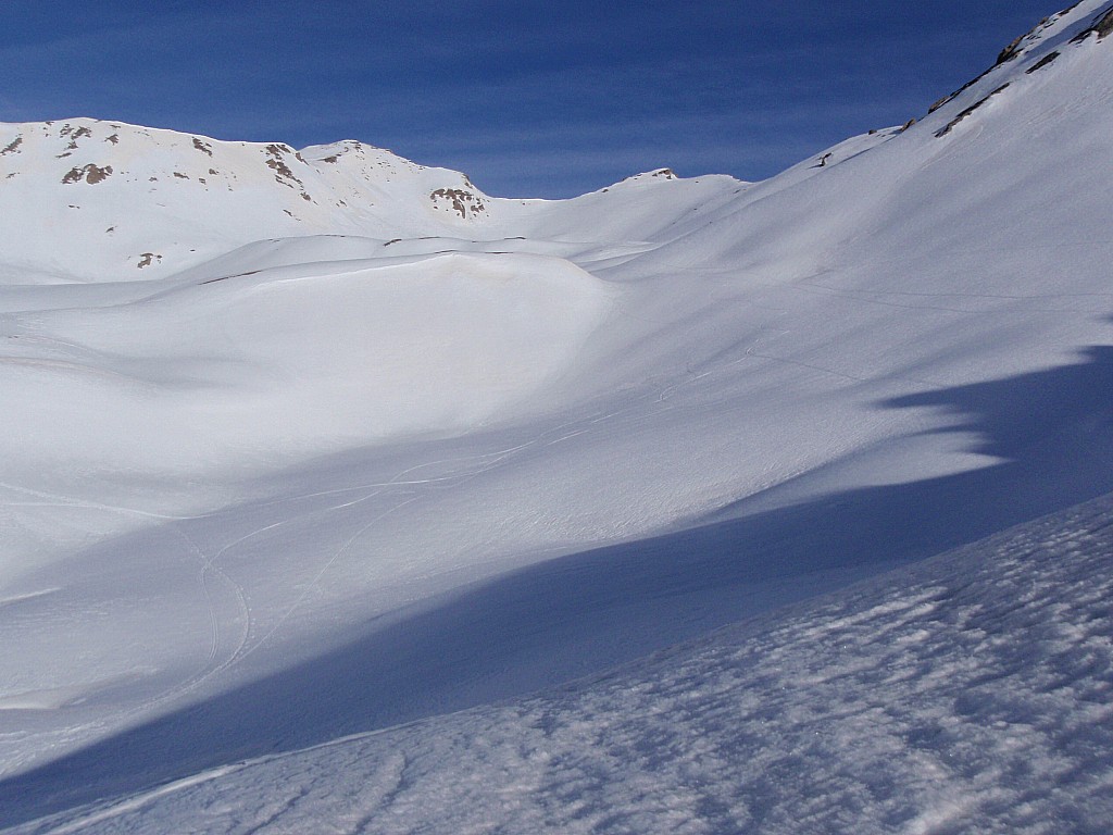 Vallon de la Tête de Longet : le haut du vallon,au fond la Tête de Longet