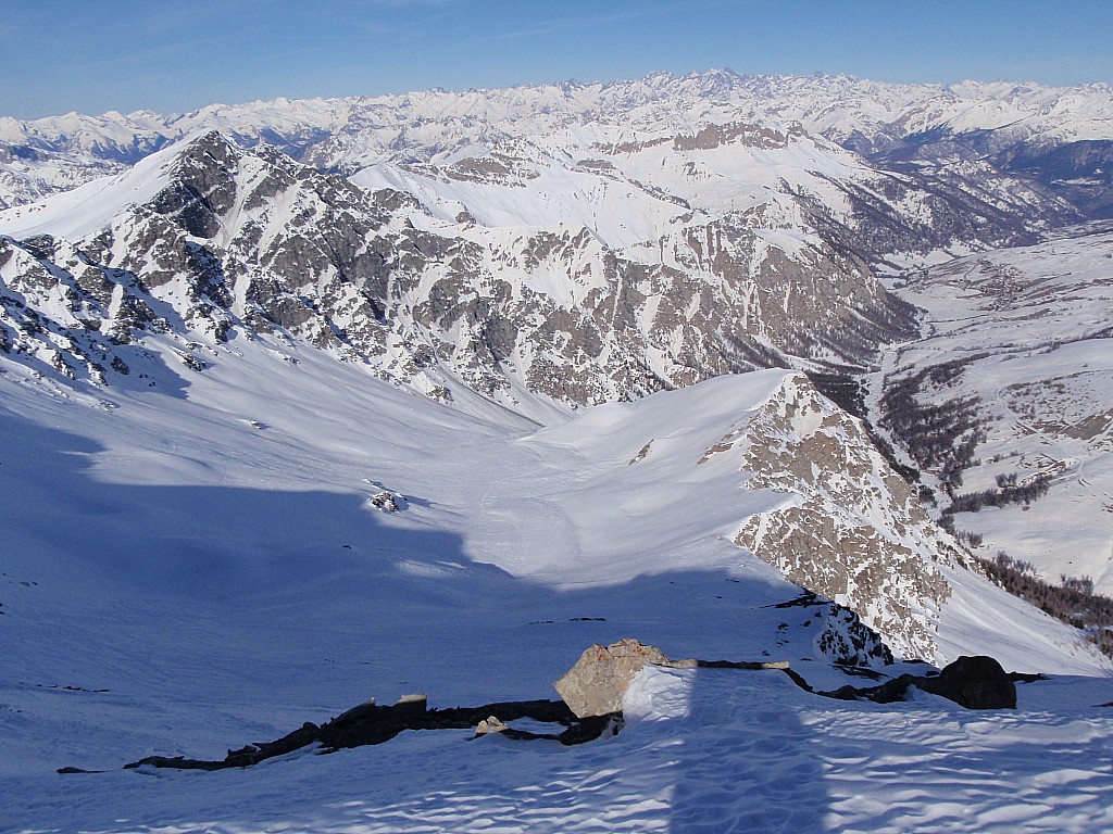Tête de Longet : la descente sur St Véran