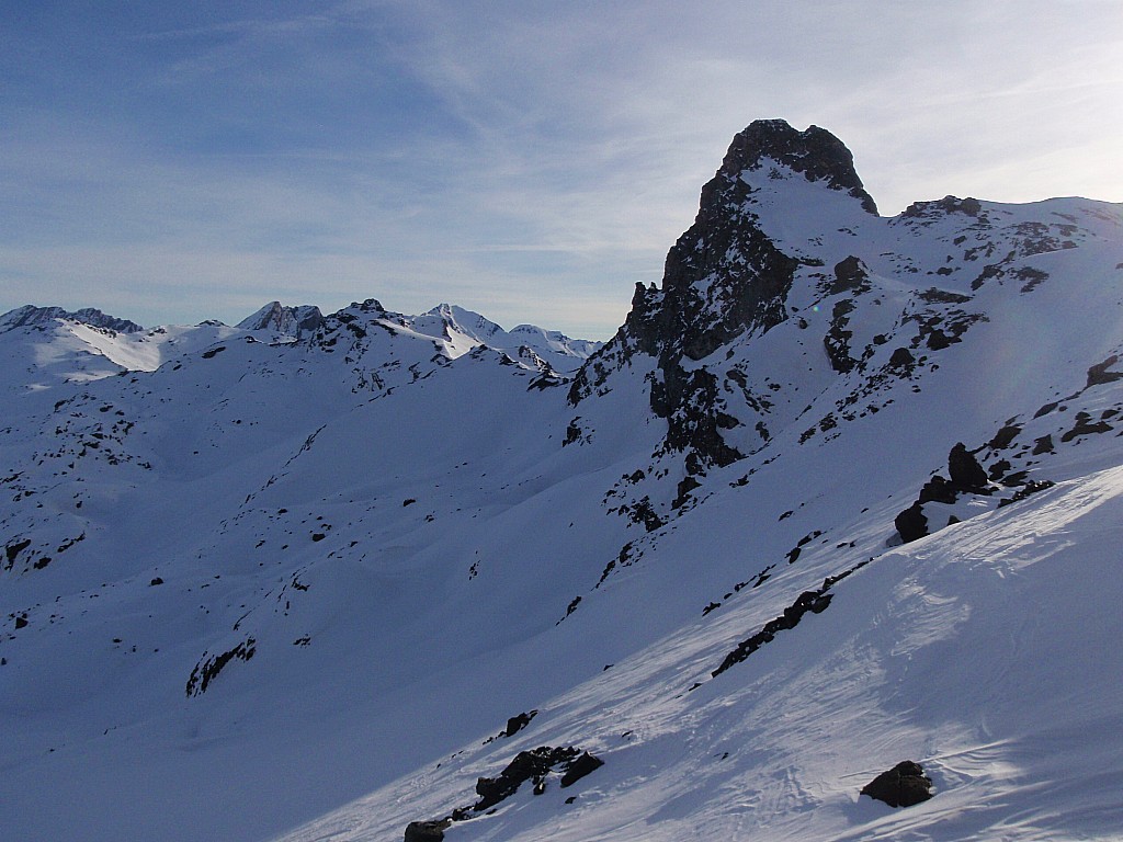 Col de la Noire : la Tête de Toillies vue depuis le col