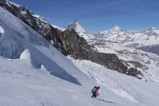 Descente Schwartztor : Pistée