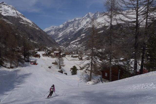 Arrivée sur Furi : Zermatt n est plus très loin 
10 heures que nous sommes sur nos skis !