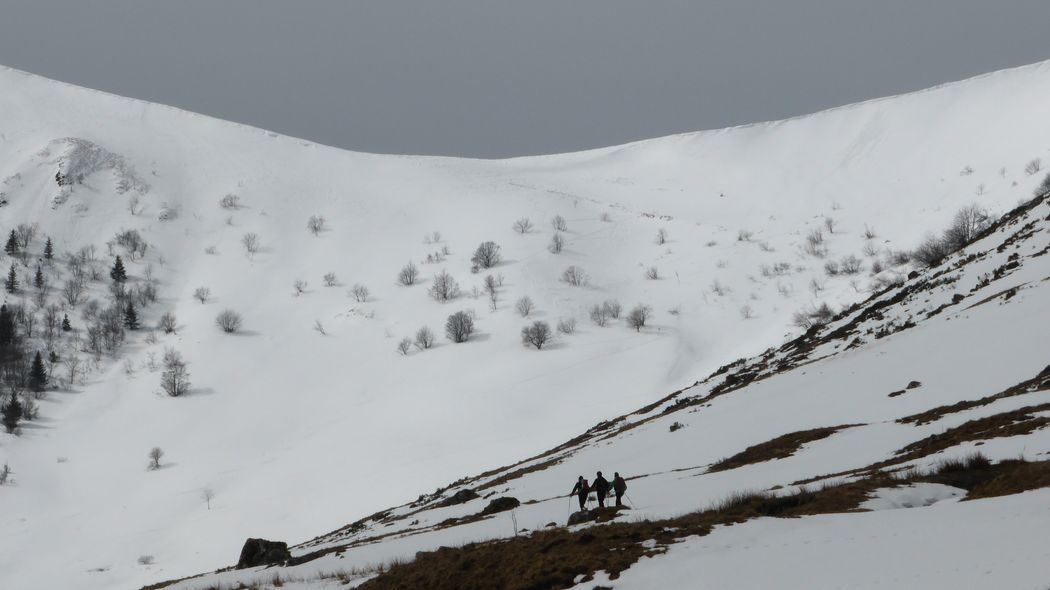 Randonneurs à skis : En direction du Col de Cabre