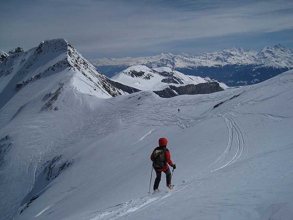 Arpelistock : début de la descente face Nord