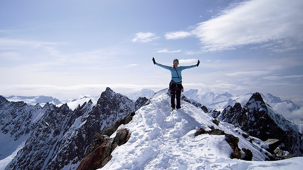 traversée du Dammastock : au sommet du Gwachtenhorn
