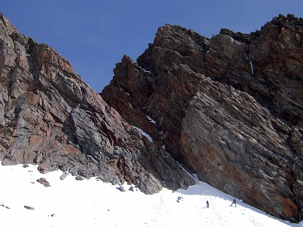 traversée du Dammastock : couloir descendu en rappel