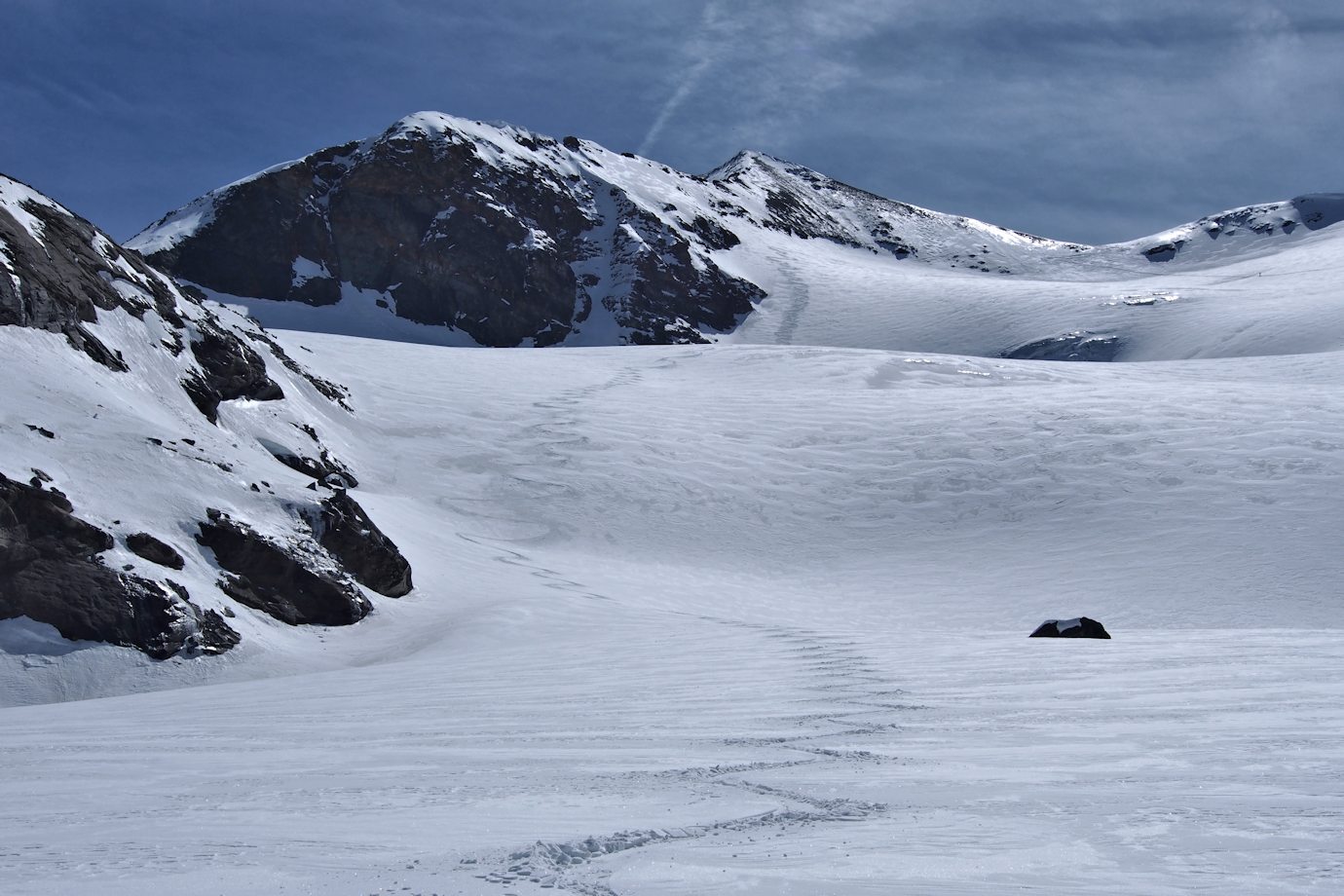 Glacier des sources de l'Isère : De longs enchainements.