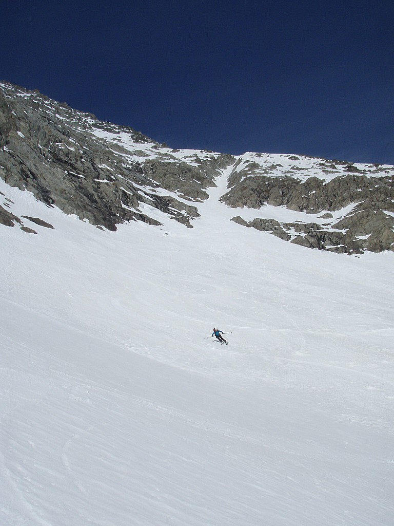 Pointe de l'Echelle : Ski grand large sous le couloir...