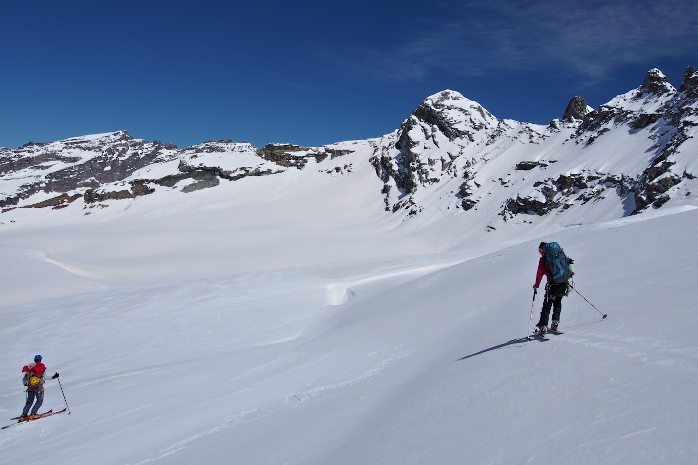 Glacier du Mulinet : En traversée descendante.