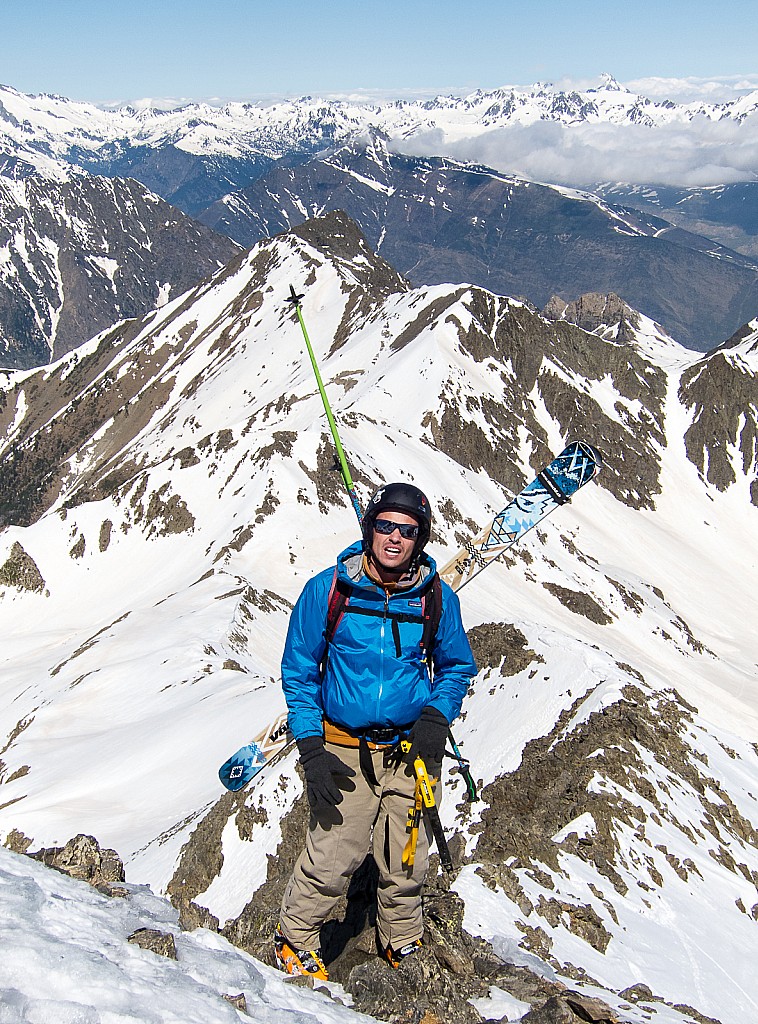 Lustou : Guillaume en finit. Pas mal pour une 3ème sortie à ski de rando !
