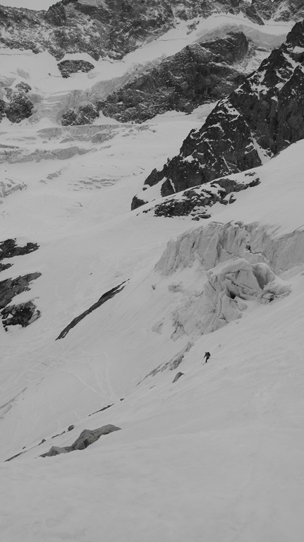 Glacier de l'homme : Ski prudent
