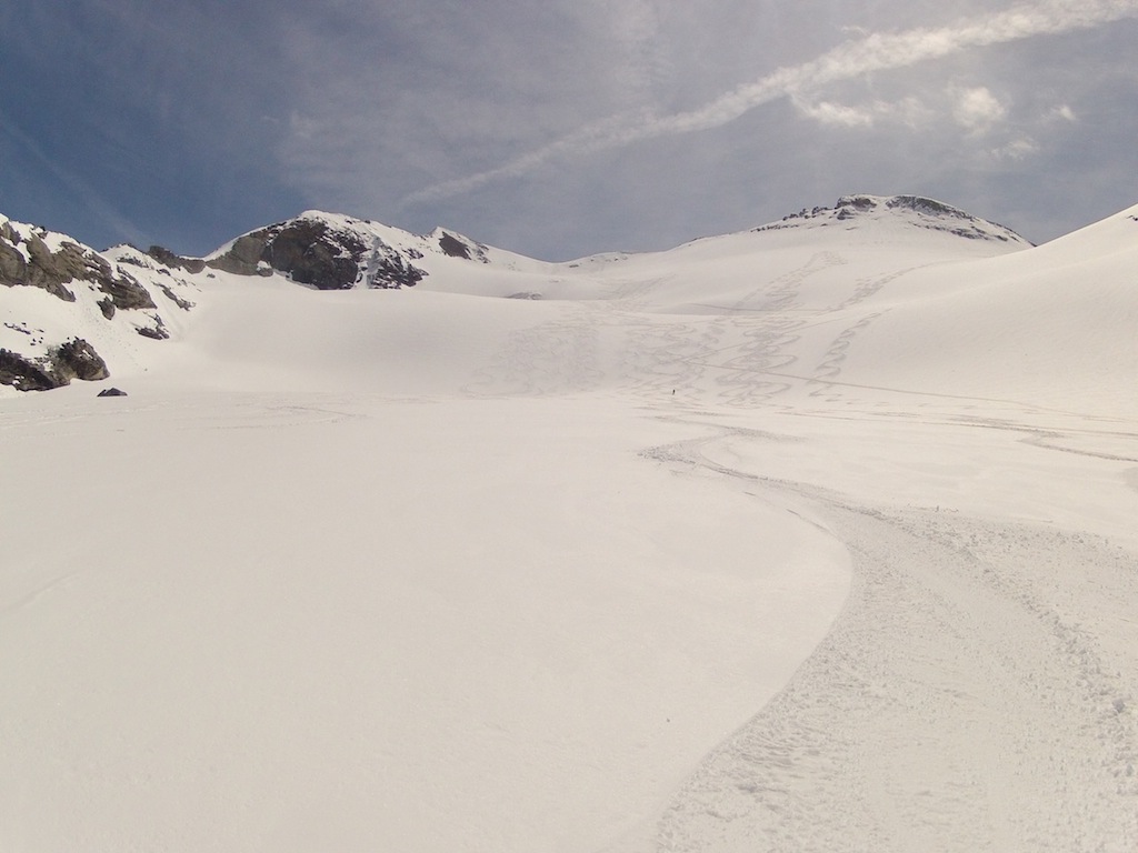 Grande Aiguille Rousse : Fin du glacier et de la poudre, place à la moquette