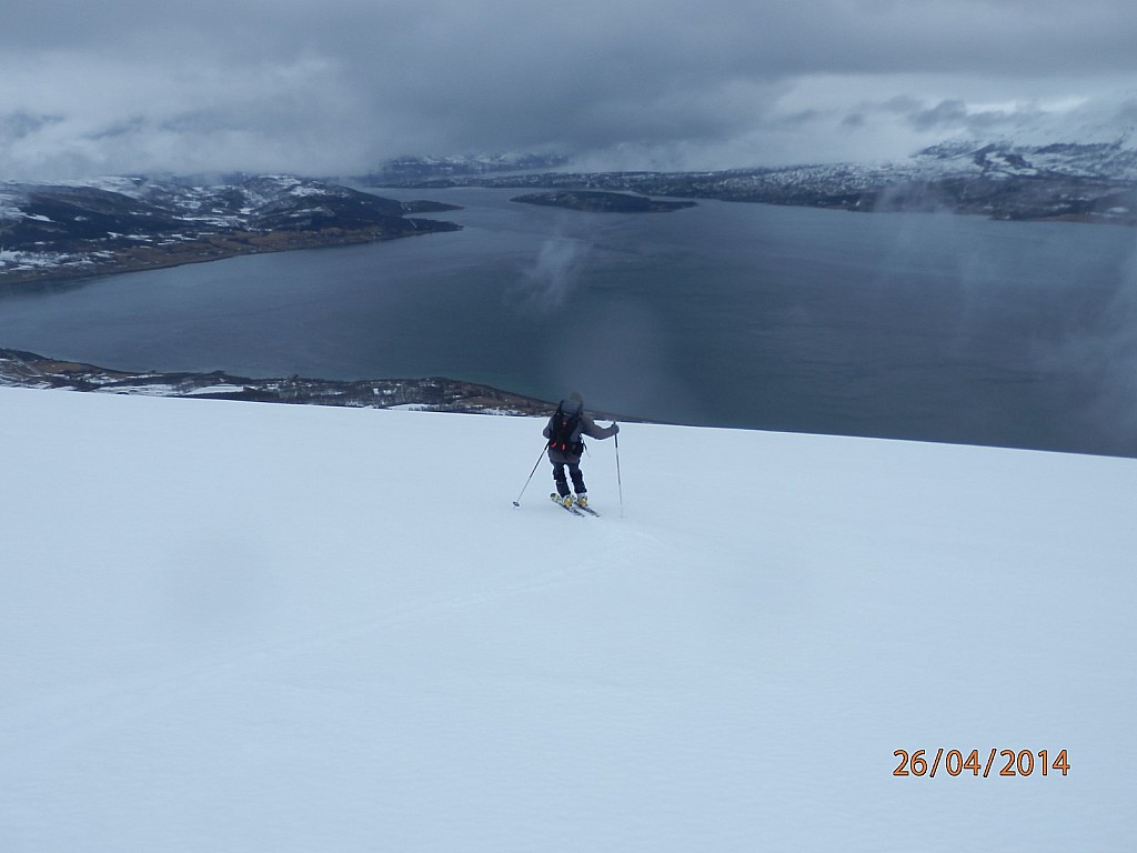 Yves en action face au : fjord