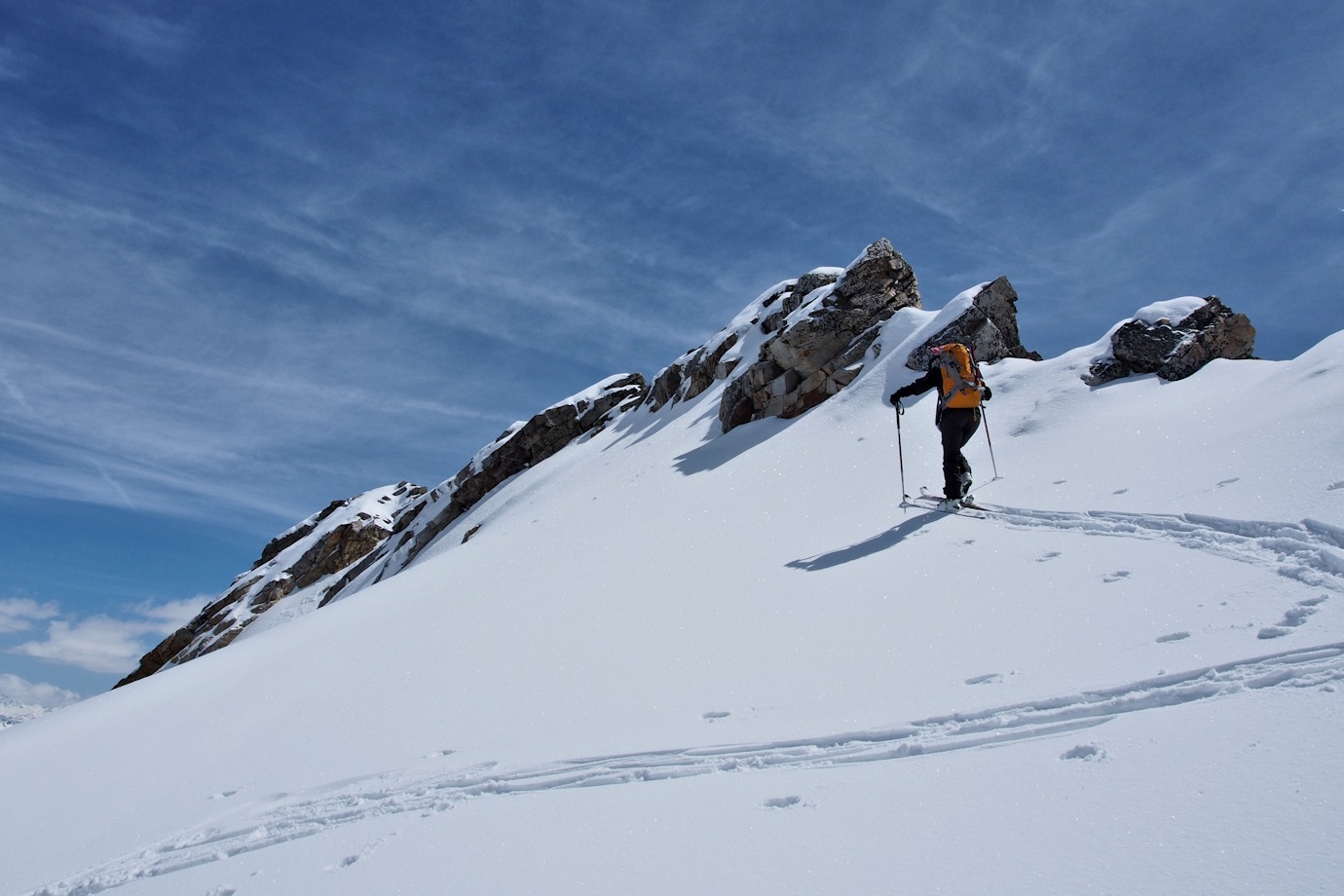 #21 Arête du Mont Pelve (3250 m) : Les derniers mètres. Arête du Mont Pelve (3250 m) : Les derniers mètres.