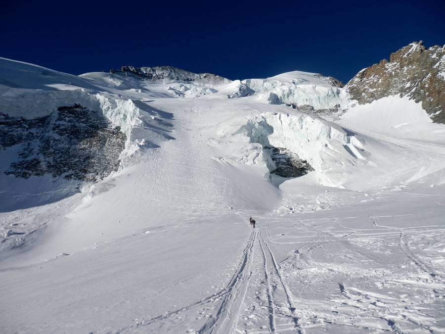 Au pied du but : Une petite dizaine de skieurs au sommet ce jour