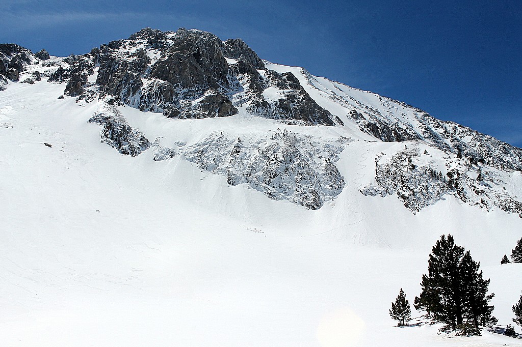 traces descente : Mes traces dans la partie la plus raide (selon moi).