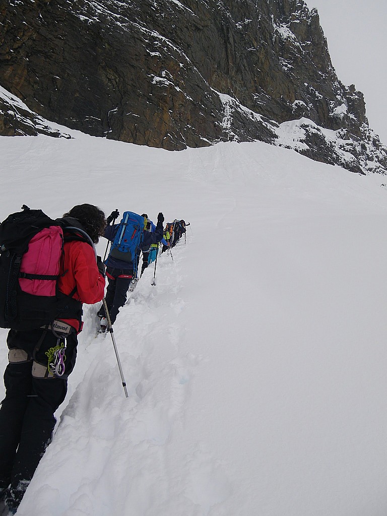 Montée Brittanniahutte : Une vraie guerre de tranchée