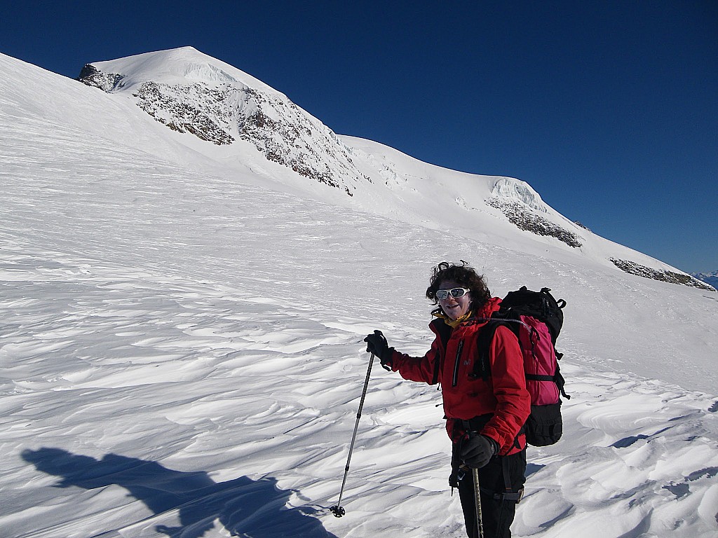 Montée Alphubel : Jour 4 - Julie sous l'Alphubel