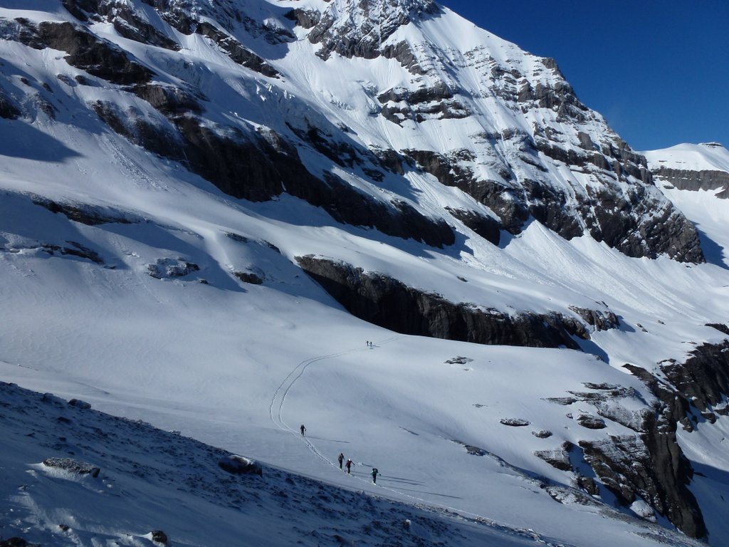 Glacier du Mt Ruan : L'équipe du jour sur le glacier du Mt Ruan