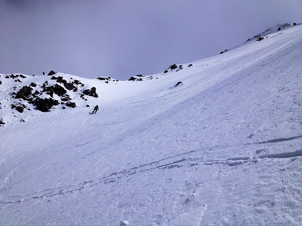 Face N du Col des Dômes : Neige très correcte