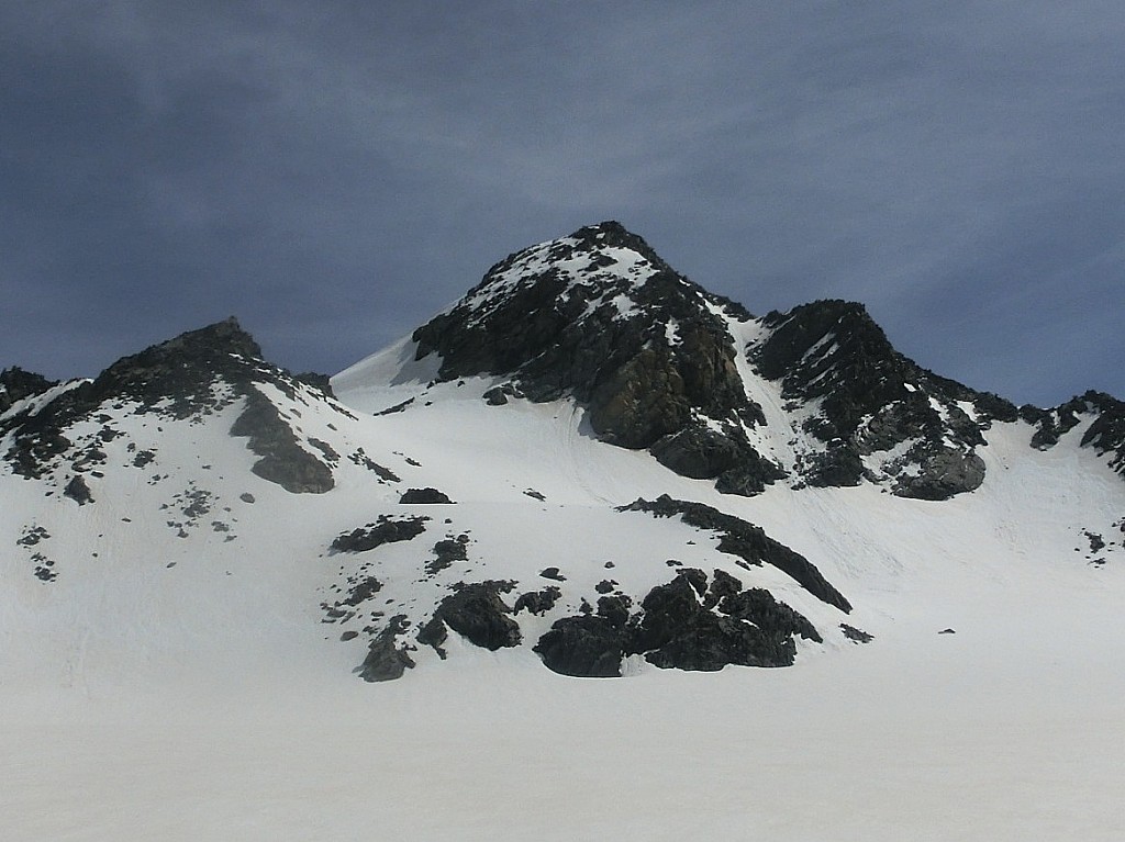 Mont de Gébroulaz : Mont de Gébroulaz et la partie basse du couloir sud ouest