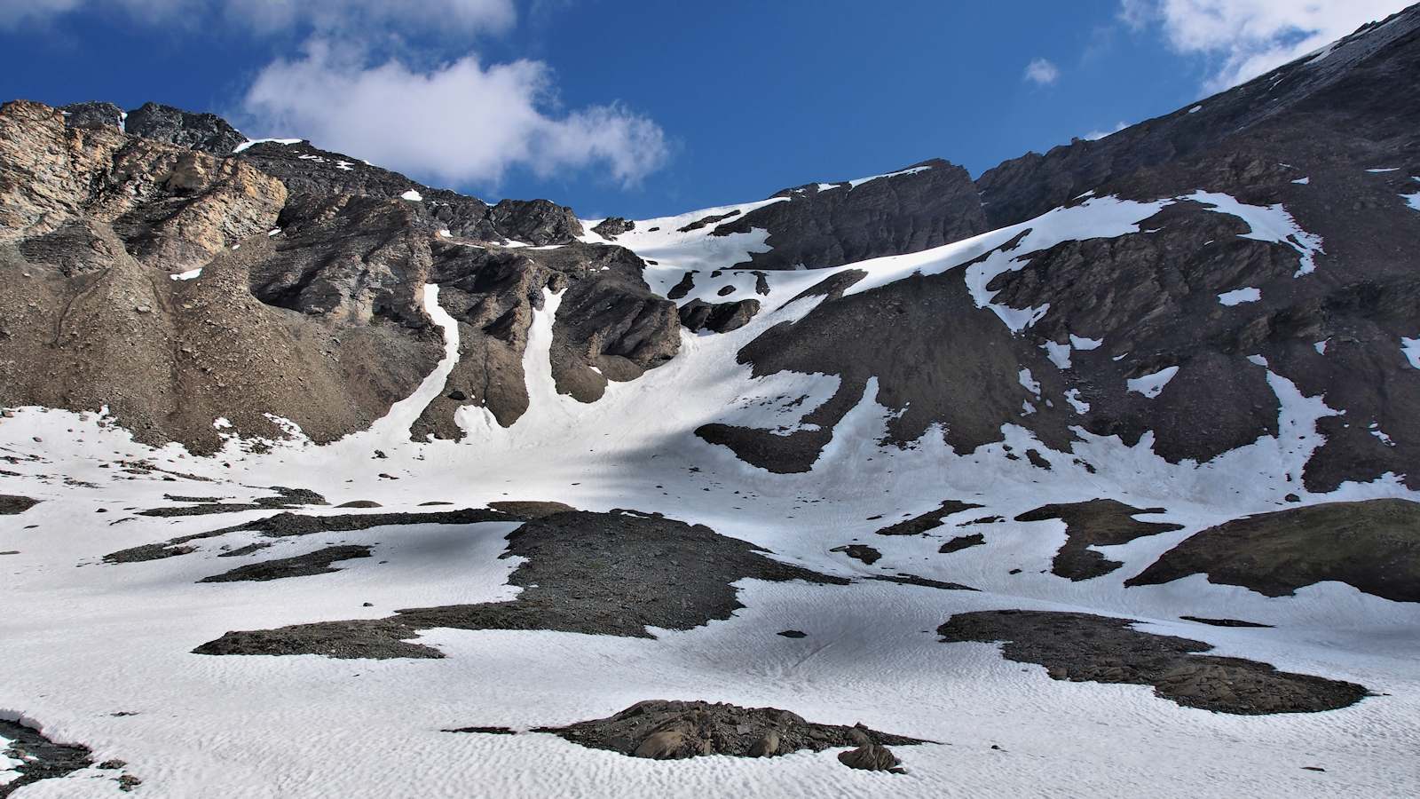Col du Montet (3185 m) : Bonnes conditions versant Sud.