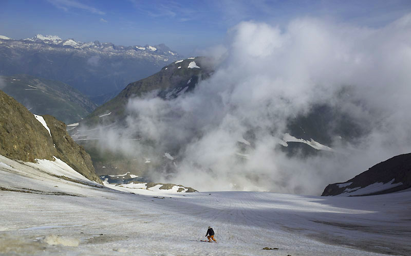 Glacier du Corno : Belle amplitude et jolie neige, on peut y aller !!!