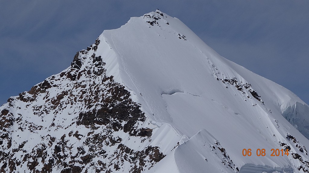Lyskamn skié ce jour : zoom sur le sommet