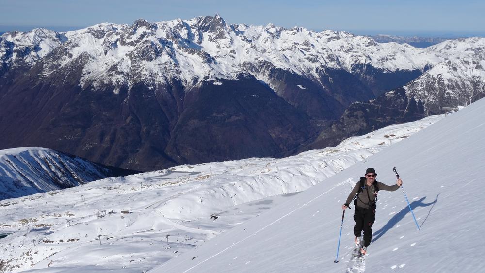 Pente suspendue : Did devant l'envers de Belledonne