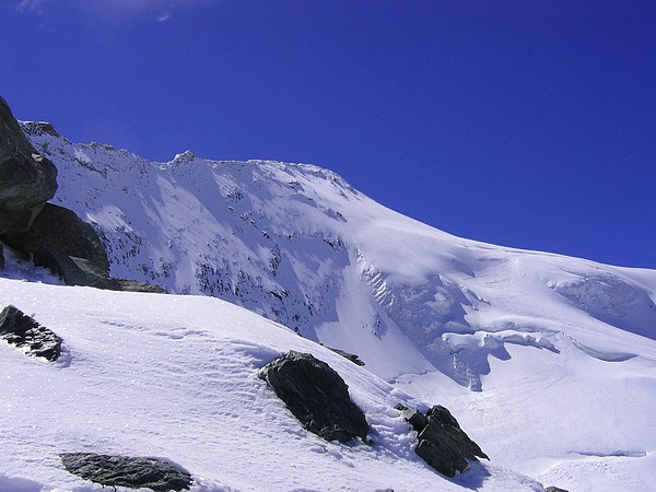 Mont Pourri : Le sommet vu du col des Roches