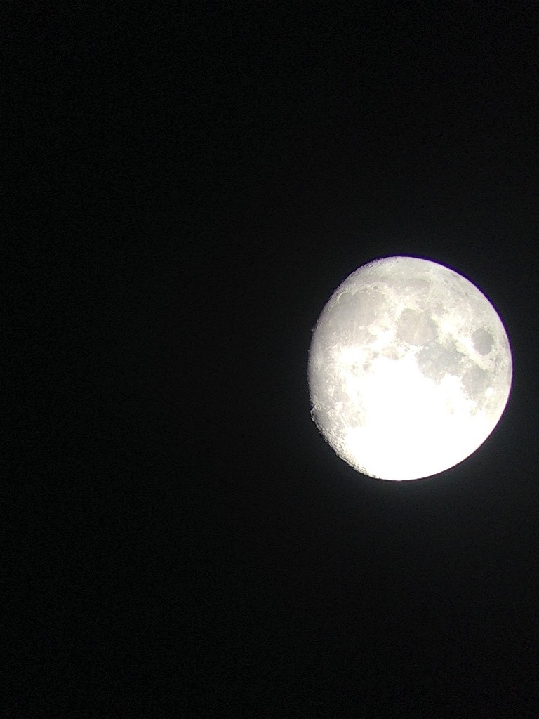 Belle lune, sans neige à l'horizon