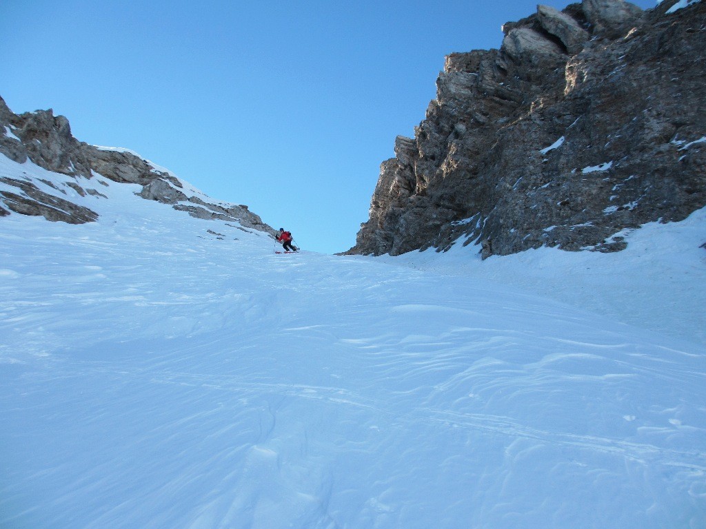 Au départ sur les langues de poudre tassée.