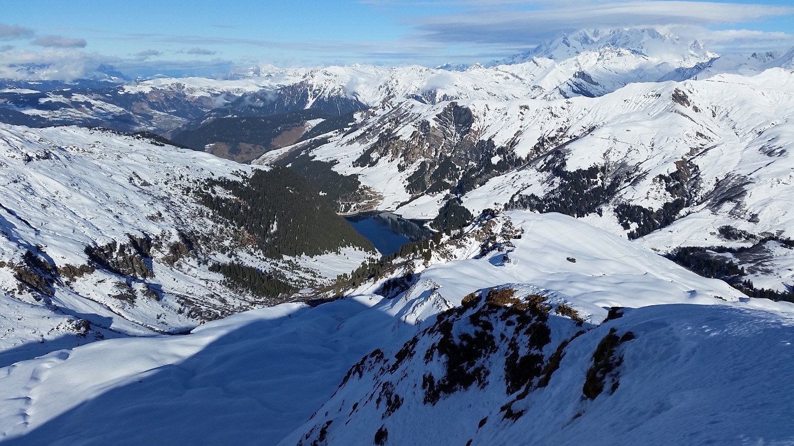 Sommet de la pointe du Riondet - vue sur Saint Guérin, le Mont Blanc...