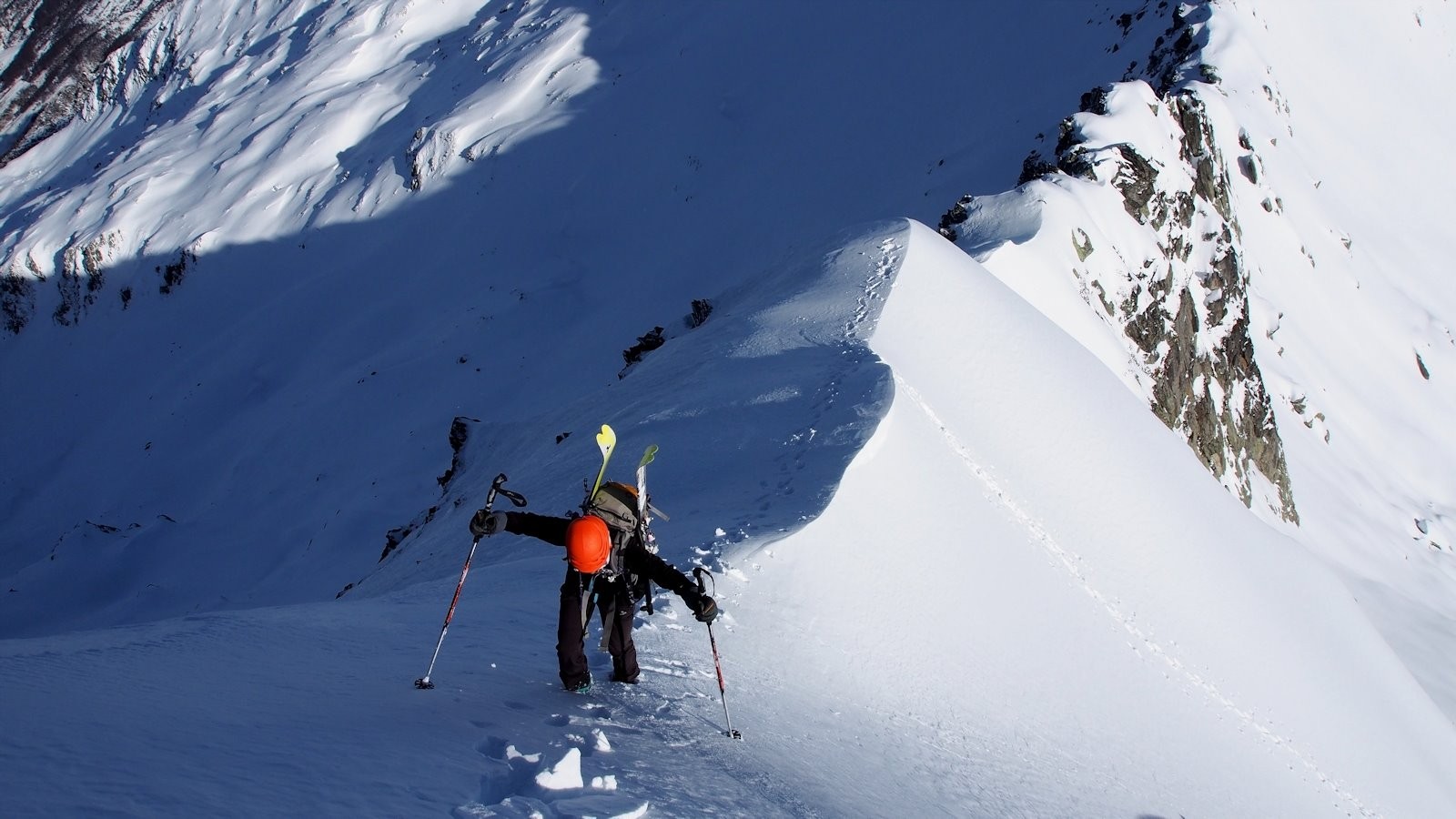 Sur l'arête à la Grande Muraille.