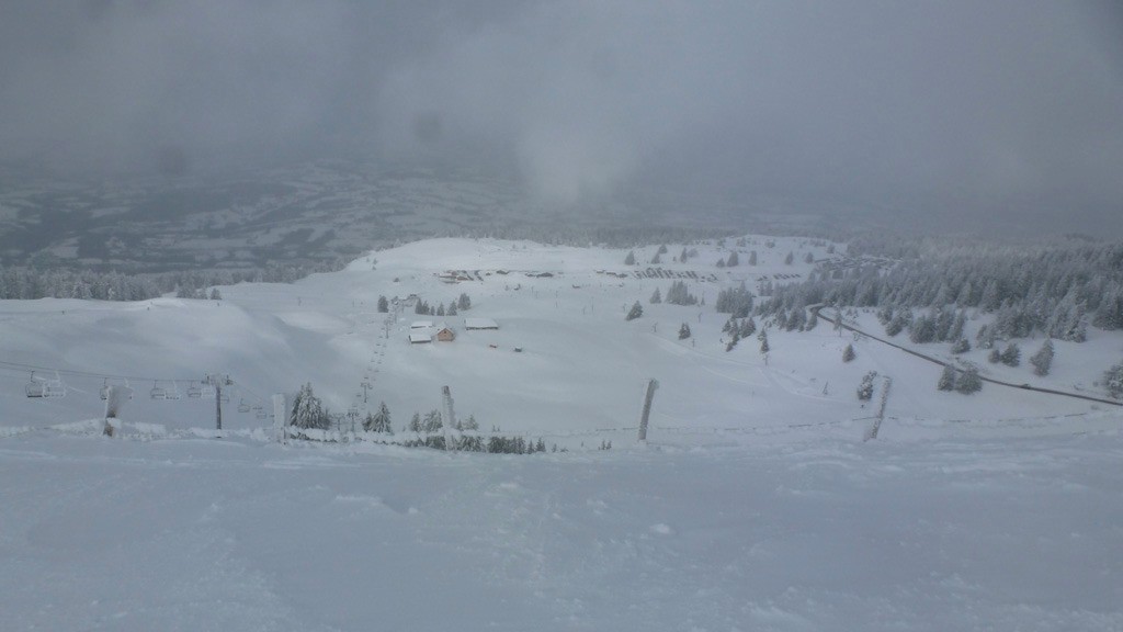 la station de ski du Semnoz depuis le Crêt du Chatillon