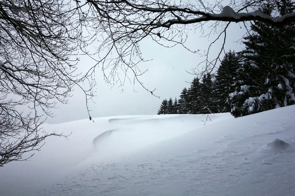 #8 Formation d Formation d'une belle congère en versant Nord...